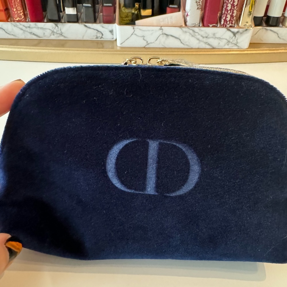 Dior Navy Velvet pouch